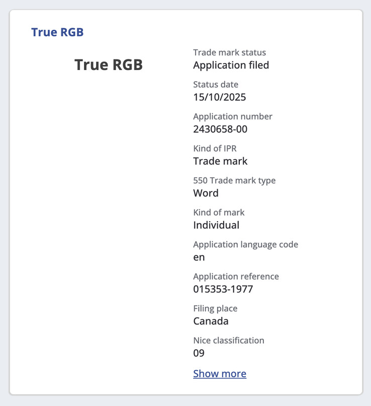 (Afbeeldingsbron: via TM View)