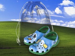 Windows xp crocs met bliss behangontwerp en Microsoft jibbitz bedeltjes (bron: microsoft)