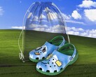 Windows xp crocs met bliss behangontwerp en Microsoft jibbitz bedeltjes (bron: microsoft)