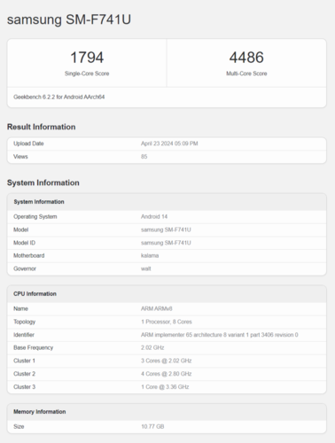 (Afbeeldingsbron: Geekbench)