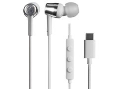 De Audio-Technica ATH-CKD30C USB-C-oordopjes worden geleverd met een hoogwaardige DAC en vier maten oordopjes.