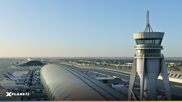 De oude luchthaven van Dubai maakt nu deel uit van X-Plane 12 (Beeldbron: Laminar Research)