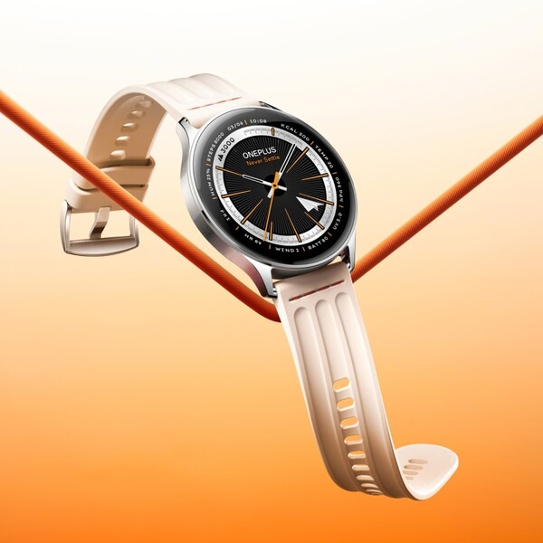 De OnePlus Watch Lite zal een roestvrijstalen kast hebben. (Afbeeldingsbron: OnePlus)