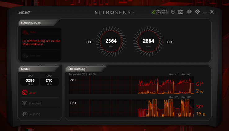 Eenvoudig en gebruiksvriendelijk: Acer NitroSense