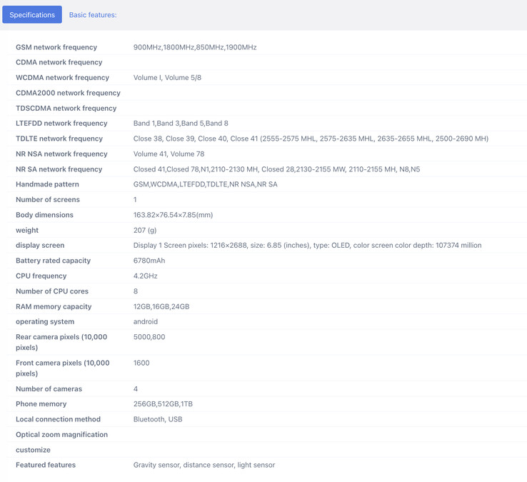 (Afbeeldingsbron: TENAA)