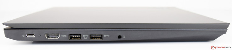 links: USB 3.1 Gen 2 Type-C, HDMI, 2x USB 3.0 Type-A, audio-combo-aansluiting