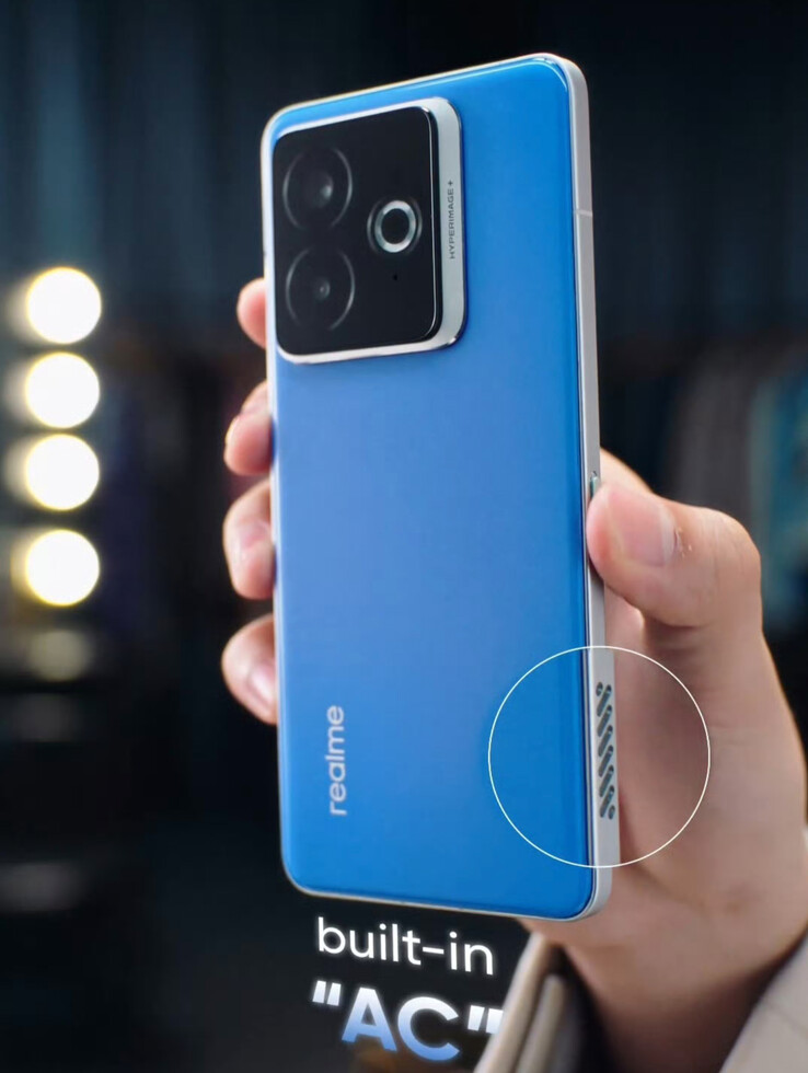 Het huidige "ingebouwde AC" prototype van Realme. (Bron: Digital Chat Station via Weibo)