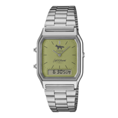Casio AQ-230ECK-3A met een matcha-groene wijzerplaat.