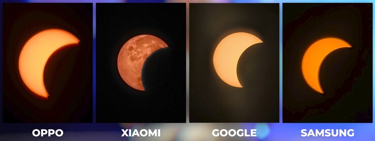 Een vergelijkende cameratest tijdens de zonsverduistering: de Xiaomi 17 Ultra is de enige die op negatieve wijze opvalt.