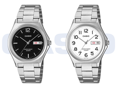De Casio MTP-1440DJ-1AJF met een zwarte wijzerplaat en de MTP-1440DJ-7BJF met een witte wijzerplaat.