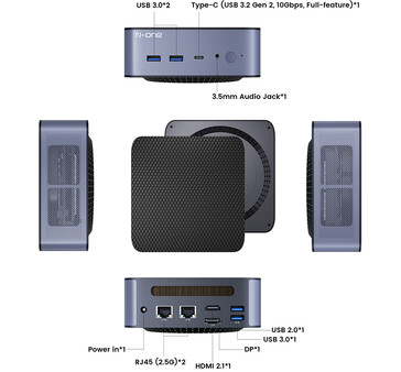 Aansluitingspoorten van de N-one NPC Pro+ (Afbeelding bron: N-one)