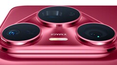In opvallend rood: Huawei toont de cameramodule van de Pura 80 Pro+ in aanloop naar de lancering. (Afbeeldingsbron: Huawei)