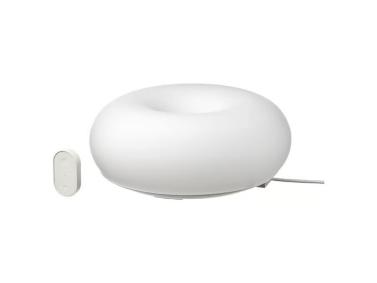 De Varmblixt LED tafel-/wandlamp, dimbaar smart/wit glaskleur en wit spectrum, 30 cm. (Afbeelding bron: IKEA)