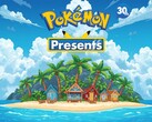 Pokémon Presenteert banner met eiland-thema