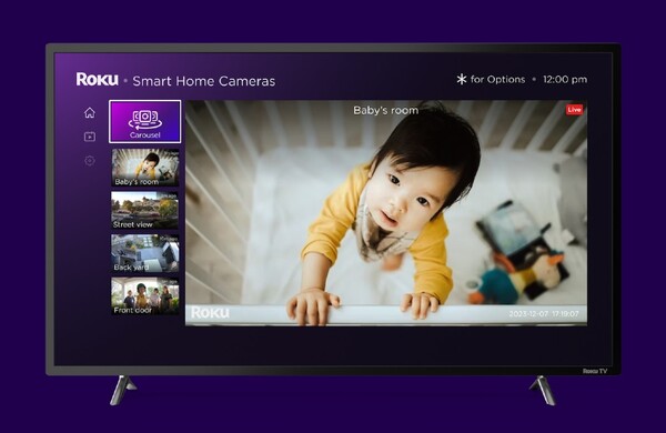 De update brengt ook een cameracarrouselfunctie die door alle camerafeeds bladert op basis van activiteit of tijdsintervallen. (Afbeeldingsbron: Roku)