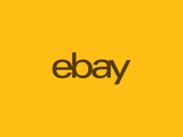 Het eBay-logo op een gele achtergrond