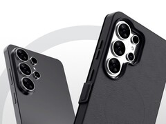 Onofficiële render van Galaxy S26 Ultra (links) en een behuizing in boekstijl (rechts). (Afbeeldingsbron: Tarun Vats op X, bewerkt)