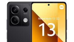 De Redmi Note 13 5G in de kleurstelling &#039;Graphite Black&#039;. (Afbeeldingsbron: Aldi Talk)
