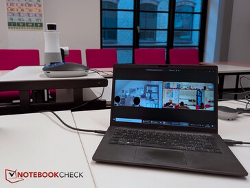 Goede beeldkwaliteit (rechterhelft van het laptopscherm)