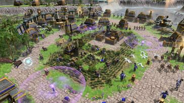 Een afbeelding van een dorp in Age of Mythology: Retold.