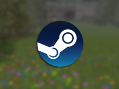 Cheese Rolling is gebaseerd op de beroemde afdaling van Gloucestershire in Engeland, die jaarlijks plaatsvindt. Afgebeeld - het Steam-logo over een wazig ingame screenshot. (Afbeeldingsbron: Steam - Bewerkt)
