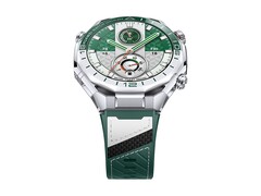 De Huawei Watch Ultimate 2 Green heeft een behuizing van vloeibaar metaal en een wijzerplaat met saffierglas.