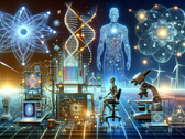 AI, genetische manipulatie, kwantumcomputing, schone energie en humanoïde robotica voorspellen een mooie toekomst. (Afbeeldingsbron: ChatGPT)