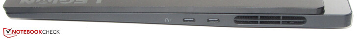 Rechterkant: 2x USB 3.2 Gen 2 (Type-C; Power Delivery, DisplayPort)
