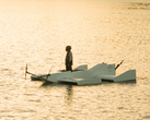 Vliegen over het water