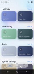 Interface van de Aaron Button app