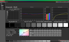 Grijswaarden na kalibratie