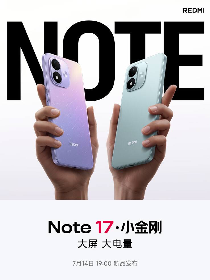 Officiële promotiefoto’s van de Redmi Note 17.