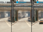 Een zij-aan-zij vergelijking van de modellen die Cyberpunk 2077 draaien (bron: Digital Foundry YT)