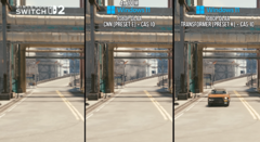 Een zij-aan-zij vergelijking van de modellen die Cyberpunk 2077 draaien (bron: Digital Foundry YT)