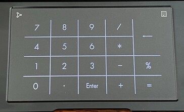 Clickpad met digitale rekenmachine