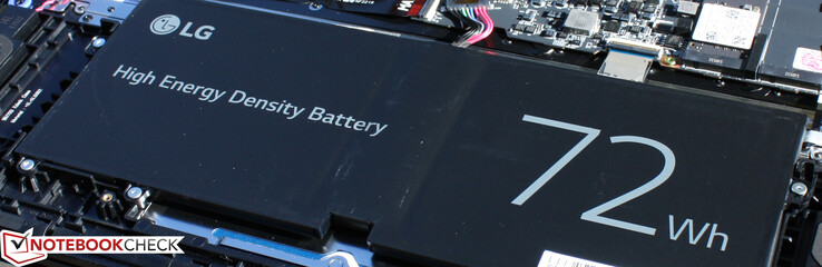 LG Ultra PC 16" (2022): kleinere batterij dan de gram 16 - maar heeft een langere batterijduur en weegt meer