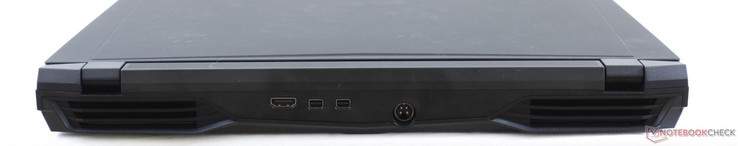 Achterkant: HDMI 2.0, 2x mini-DisplayPort 1.3, AC stroomadapter