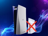 PS6-console afgebeeld met optische schijfspeler