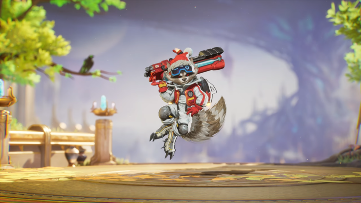 De aankomende feestelijke Rocket Raccoon skin...