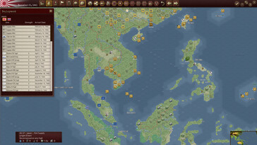 Afbeelding: Een screenshot van de gameplay van Warplan Pacific.