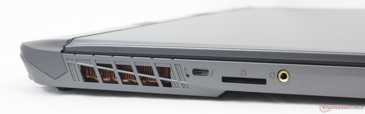 Links: USB-C Thunderbolt 4 met DisplayPort, SD-kaartlezer, 3,5 mm headset