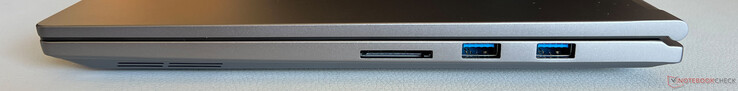 Rechterkant: SD-kaartlezer, 2x USB-A 3.2 Gen.1 (5 Gbps)