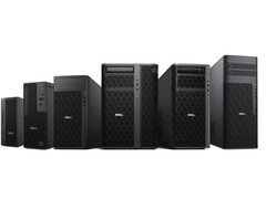 De Dell Pro Precision 9 T4 en Dell Pro Precision 9 T6 hebben een scherp, zwart ontwerp.