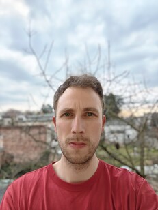 Een selfie met de camera aan de voorkant 