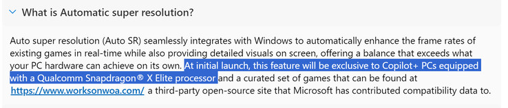 FAQ sectie die de huidige compatibiliteit onthult (Afbeeldingsbron: Microsoft)