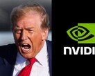 President Donald Trump en Nvidia (Beeldbron: Brendan McDermid, Reuters en Nvidia; bewerkt)