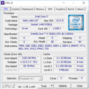 Systeem info: CPU-Z CPU