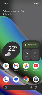 Google Pixel UI gebaseerd op Android 16: Homescreen