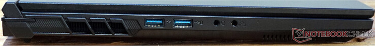 Links: 2x USB-A (5 Gb/s), headset, microfoon + S/PDIF