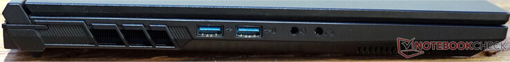 Links: 2x USB-A (5 Gb/s), headset, microfoon + S/PDIF